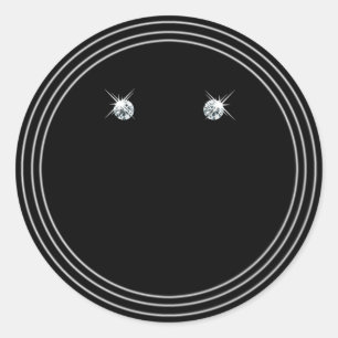 Shimmery Teal Glitter Product Labels Diamonds Logo