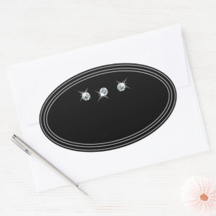 Shimmery Teal Glitter Product Labels with Diamonds