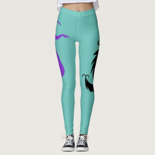 Shimmy Siren Dragons Leggings Teal