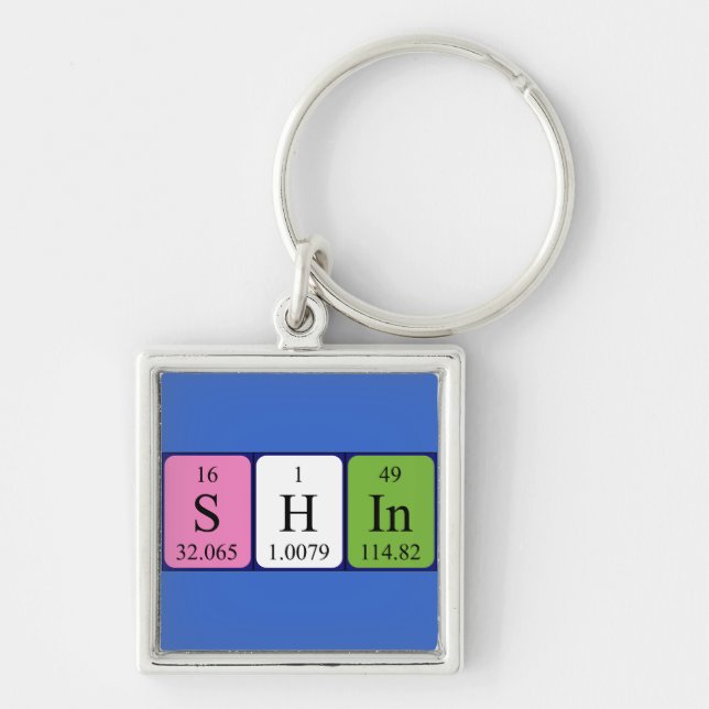 Shin periodic table name keyring (Front)
