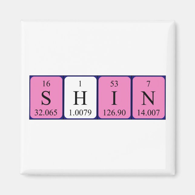 Shin periodic table name magnet (Front)
