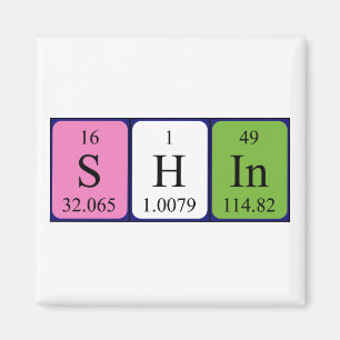 Shin periodic table name magnet