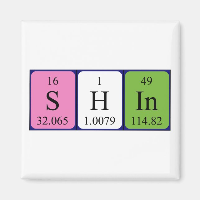 Shin periodic table name magnet (Front)