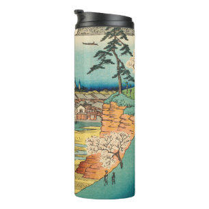 Shinagawa, Japan: Vintage Woodblock Print Thermal Tumbler