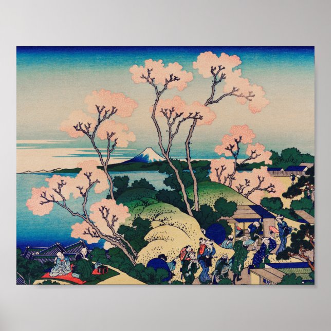 Shinagawa on the Tokaido by Katsushika Hokusai Poster (Front)