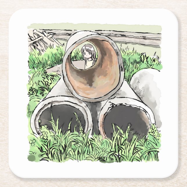 Shinayaji Square Paper Coaster (Front)