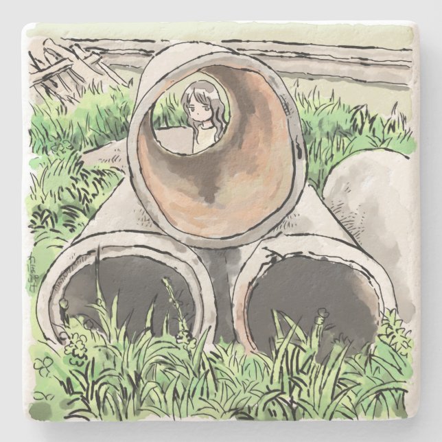 Shinayaji Stone Coaster (Front)