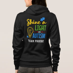 Shine A Light on Autism Matching Team Personalised Hoodie