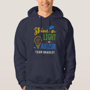 Shine A Light on Autism Personalised Team Hoodie