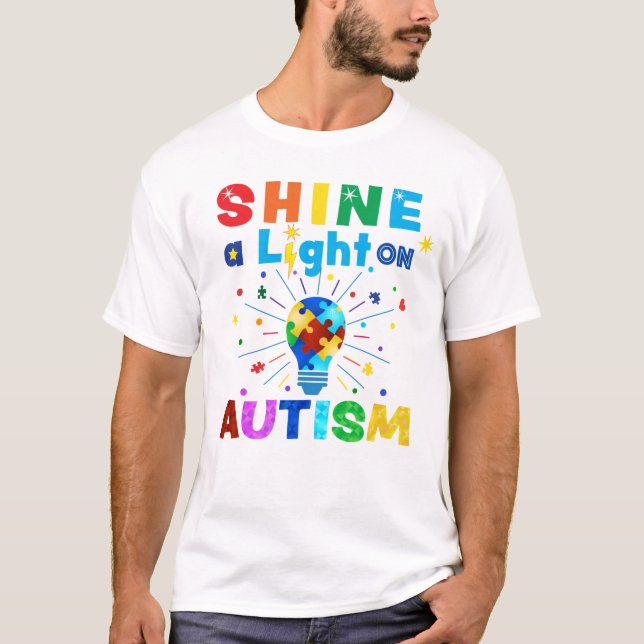 SHINE a Light on AUTISM T-Shirt (Front)