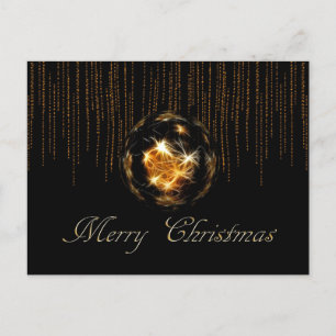 Shine/Bling  Merry Christmas Ball Postcard