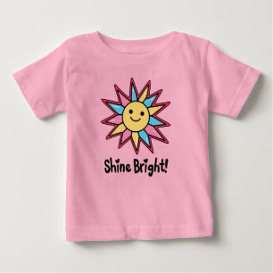 Shine Bright: A Colorful Sun Design Baby T-Shirt