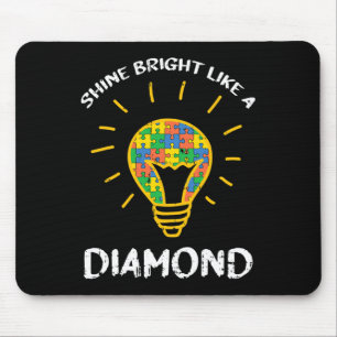 Shine Bright Autism Awareness Cool Puzzle Kids Mum Mouse Pad