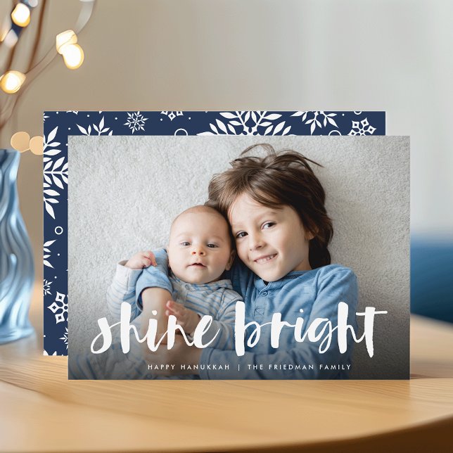 Shine Bright | Full Photo Hanukkah Holiday Card (Creator Uploaded)