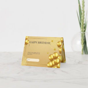 Shine Bright: Gold Birthday Card