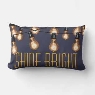 Shine Bright - Industrial String Lights Lumbar Cushion