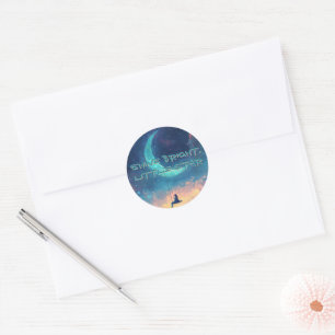 Shine Bright, Little Star – Cute Starry Night Classic Round Sticker