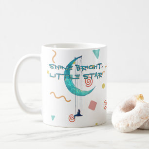 Shine Bright, Little Star – Cute Starry Night Coffee Mug