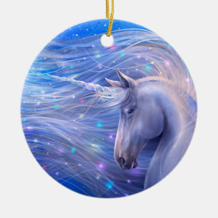 Shine Bright Magical Unicorn Ceramic Ornament