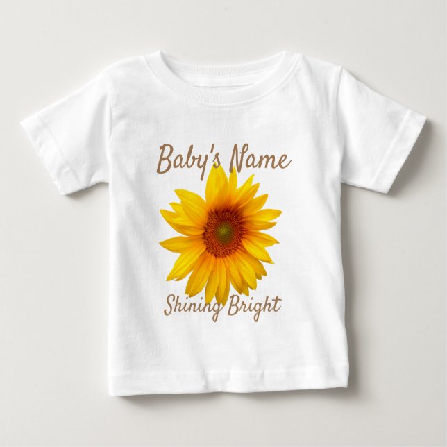 Shine Bright Sunflower Baby T-Shirt (Front)