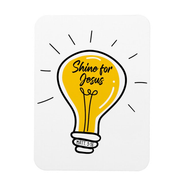 Shine for JESUS – Matthew 5:16 Sunday School  Magnet (Vertical)
