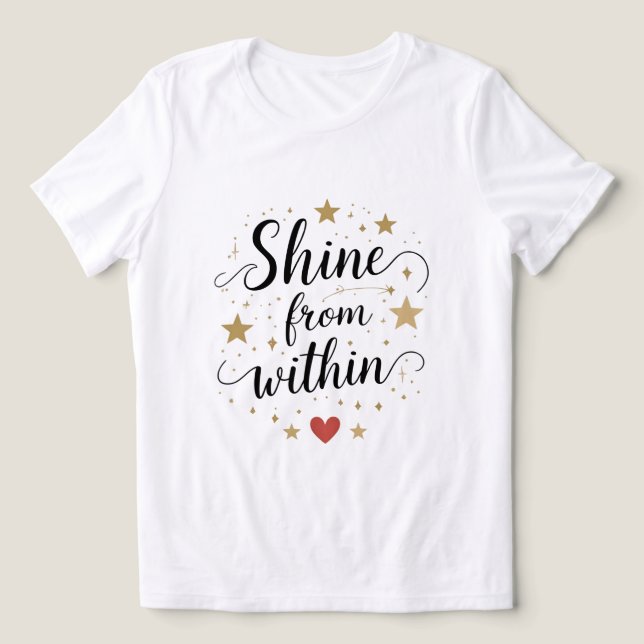 Shine From Within Celestial Self-Love Quote Tri-Blend Shirt (Design Front)