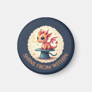 Shine From Within - Cute Dragon Magnet
