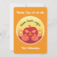 Shine God’s Light Halloween Invitation