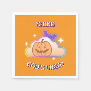 Shine God's Light Christian Halloween Party Napkin