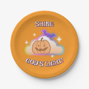 Shine God's Light Personalised Christian Halloween Paper Plate