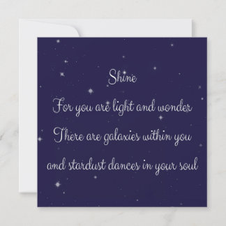 Shine... greeting card