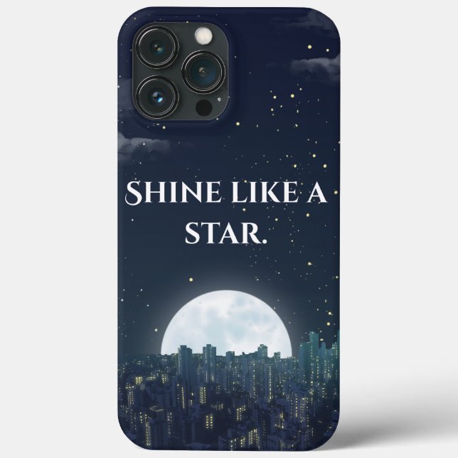 'Shine Like a Star' Night Sky Quote iPhone  Case-Mate iPhone Case (Back)