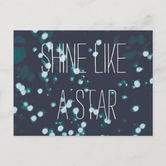 Shine like a star postcard