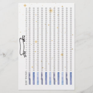 Shine Like Stars Monthly Habit Tracker Stationery