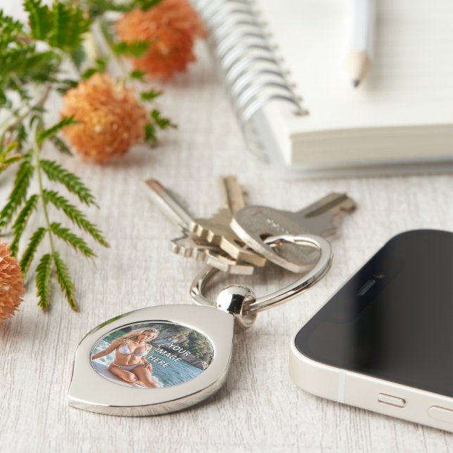 SHINE! 🔑 Metal Keychain – Add Image or Text (Side)