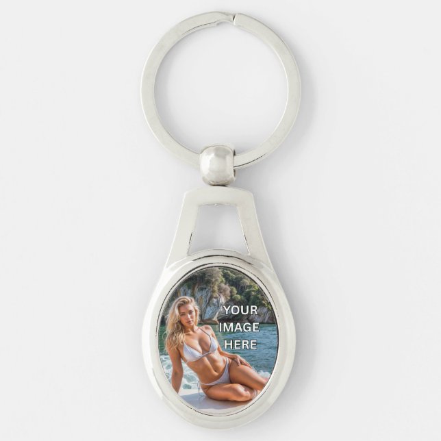 SHINE! 🔑 Metal Keychain – Add Image or Text (Front)