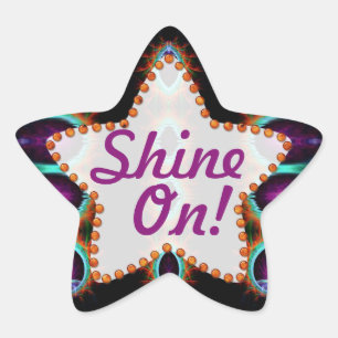 Shine On! Aqua Purple Star Sticker