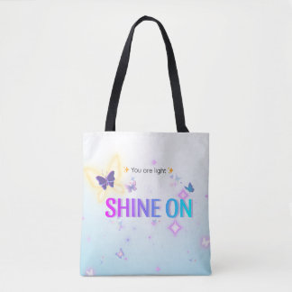 ✨ Shine On Butterfly Tote – You Are Light Bag