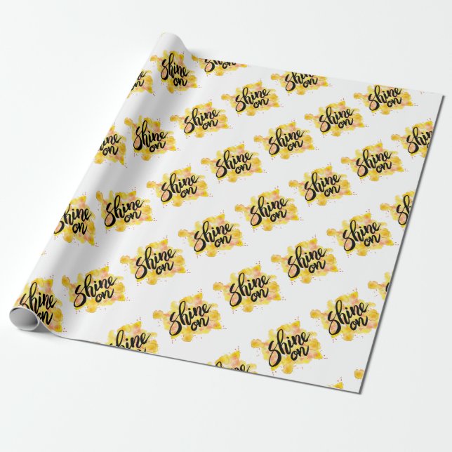 Shine On Graffiti Art Wrapping Paper (Unrolled)