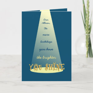 Shine On Happy 30th Birthday Personalised Greeting Card