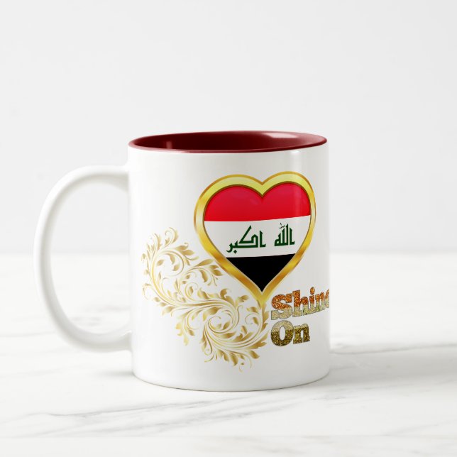 Shine On Iraq Two-Tone Coffee Mug (Left)