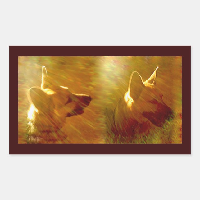 Shine On Me German Shepherd Rectangular Sticker (Front)