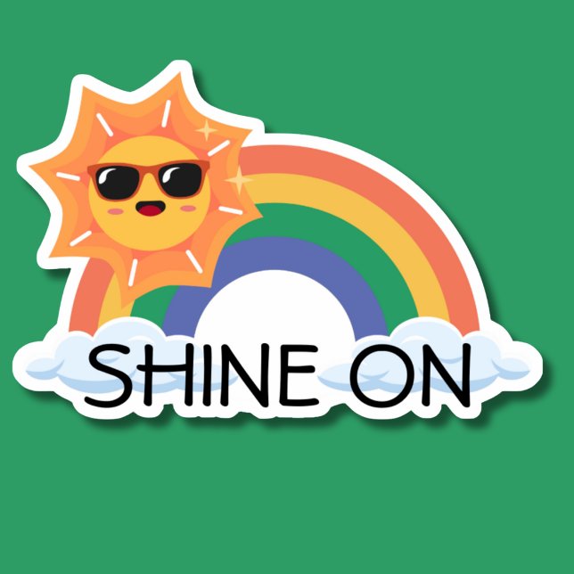 Shine On Rainbow Motivational Waterproof  (Creator Uploaded)