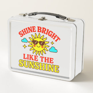 Shine On the Go – Radiant Quote Metal Lunch Box