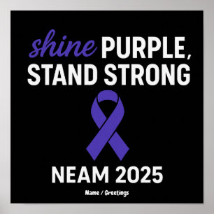 Shine Purple Stand Strong NEAM 2025 Epilepsy Poster