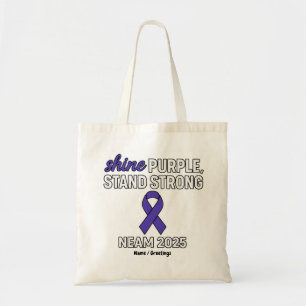 Shine Purple Stand Strong NEAM 2025 Epilepsy Tote Bag