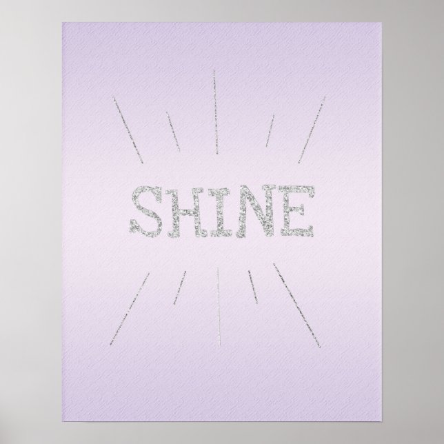 Shine Purple with Silver Glitter Poster (Front)
