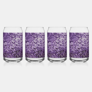 Shine Shine Purple Star AI art Can Glass