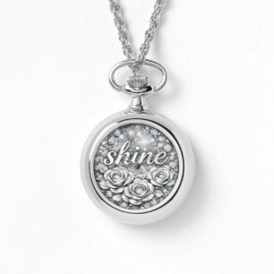 Shine Silver Floral Necklace