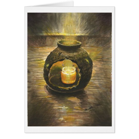 Shine through the broken pottery card